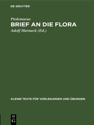 cover image of Brief an die Flora